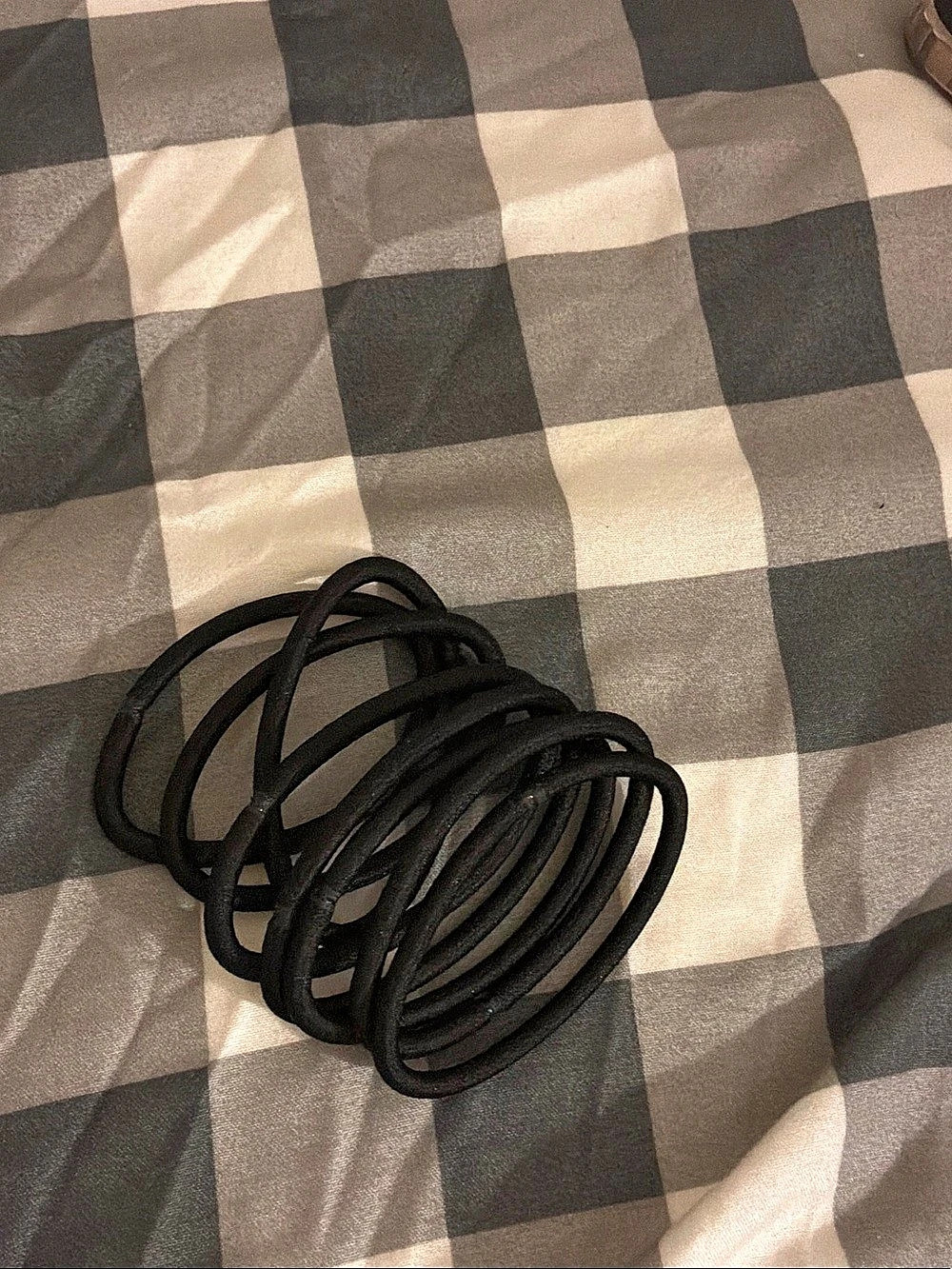 8 PC Black hair ties